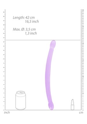 17'' / 42cm Non Realistic Double Dildo - Purple - Afbeelding 3