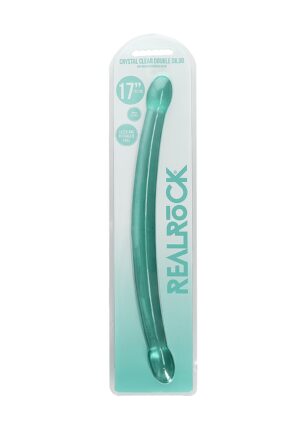 17'' / 42cm Non Realistic Double Dildo - Turquoise - Afbeelding 2