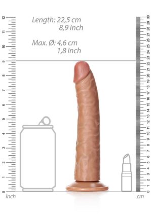 Dildo without Balls with Suction Cup - 8''/ 20.5 cm -- tan - Afbeelding 3