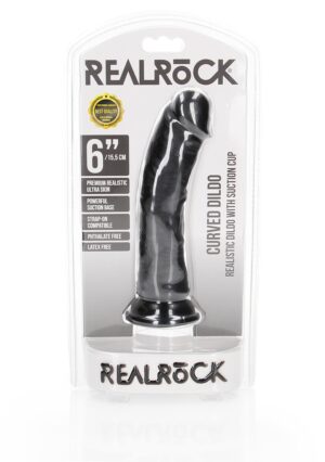 Dildo without Balls with Suction Cup - 6''/ 15.5 cm - black - Afbeelding 2