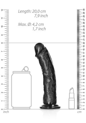 7 " Cock - Regular Curved - Black - Afbeelding 3