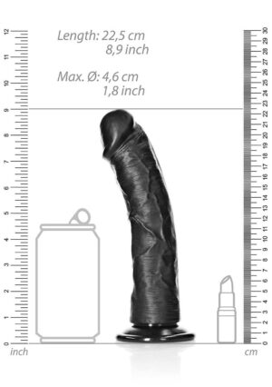 Dildo without Balls with Suction Cup - 8''/ 20.5 cm - black - Afbeelding 3