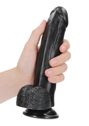 Dildo with Balls and Suction Cup - 8''/ 20.5 cm - black - Afbeelding 7