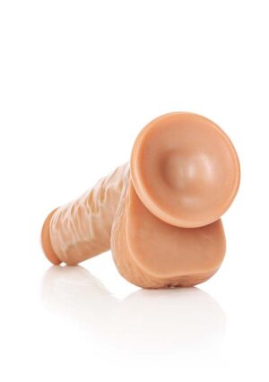 Dildo with Balls and Suction Cup - 7''/ 18 cm - tan - Afbeelding 6