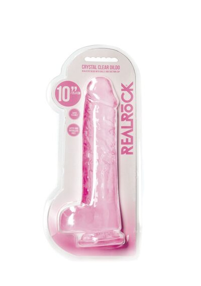10" / 25.4 cm Realistic Dildo With Balls - Pink - Afbeelding 2