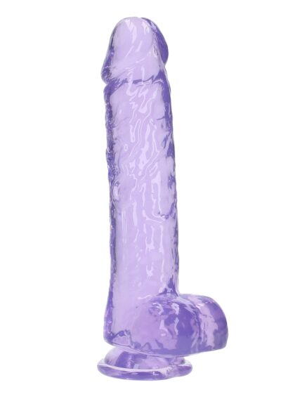 10" / 25.4 cm Realistic Dildo With Balls - Purple - Afbeelding 1