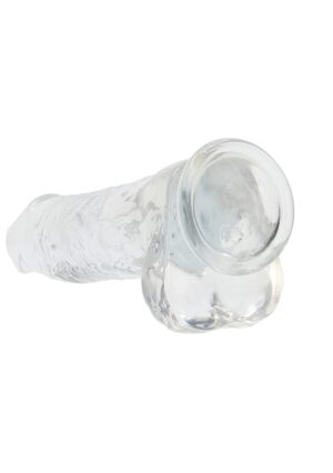 10" / 25.4 cm Realistic Dildo With Balls - Transparent - Afbeelding 6