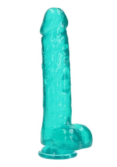 10" / 25.4 cm Realistic Dildo With Balls - Turquoise - Afbeelding 1