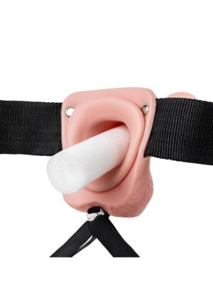 Hollow Strap-on with Balls - 9'' / 23 cm - Flesh - Afbeelding 5