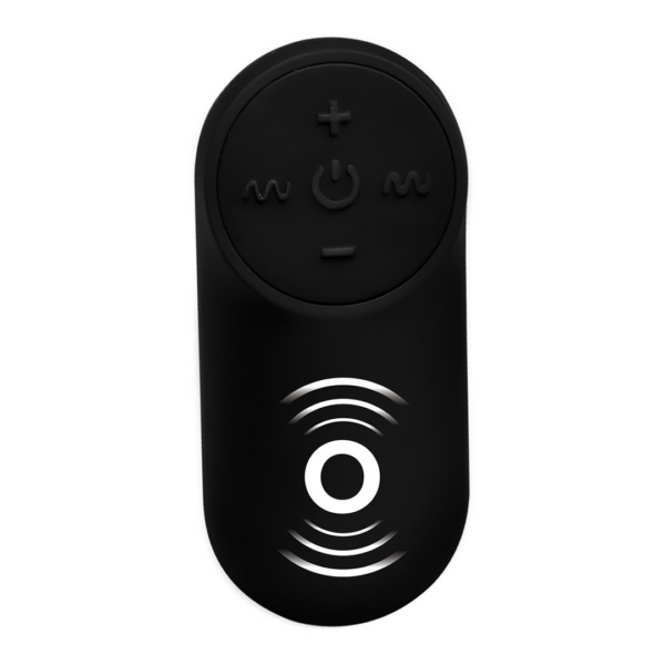 Silicone Prostate Vibrator with Remote Control - Black