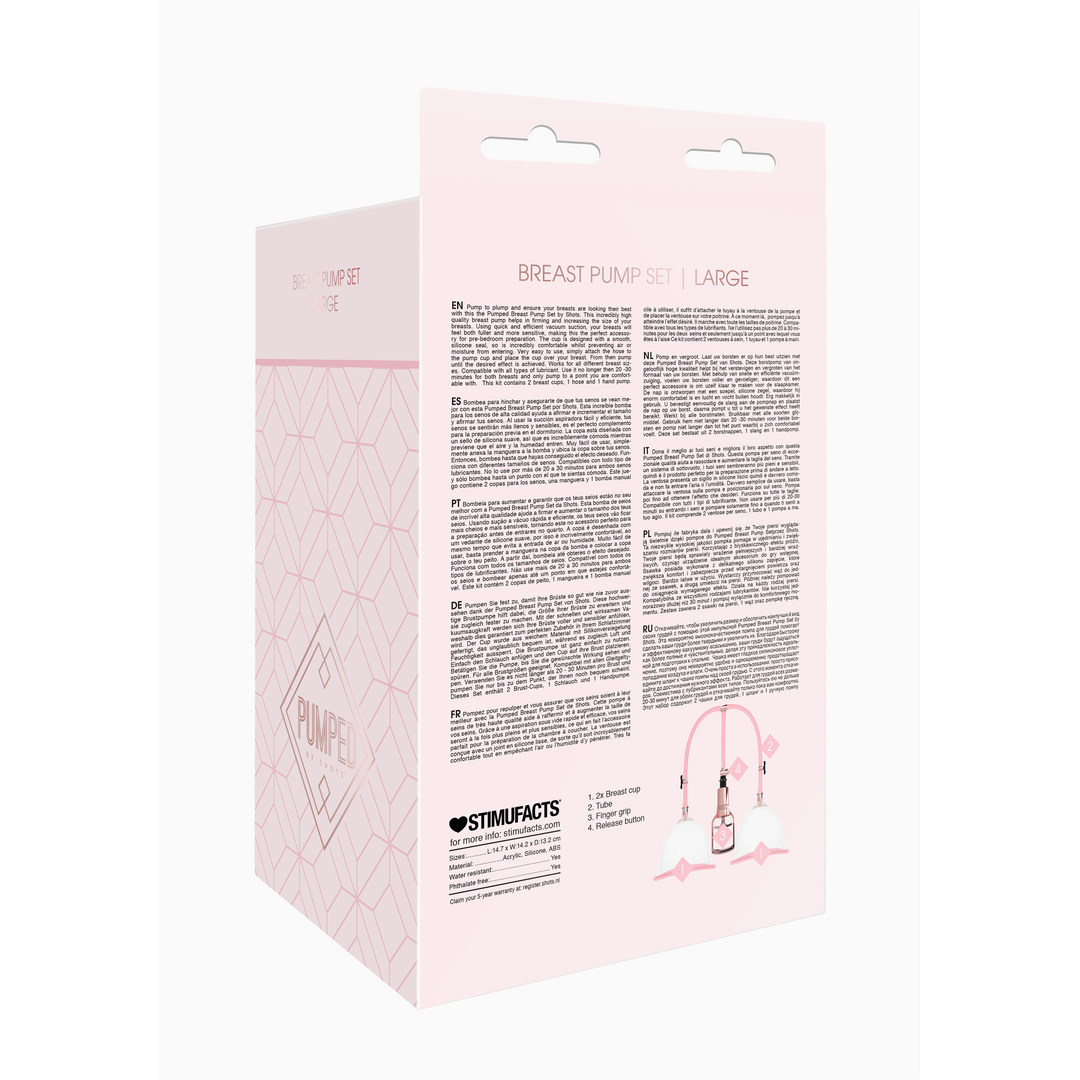 Breast Pump Set Large - Rose Gold