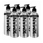 xman silicone glijmiddel 490ml (6 aluminium flessen)