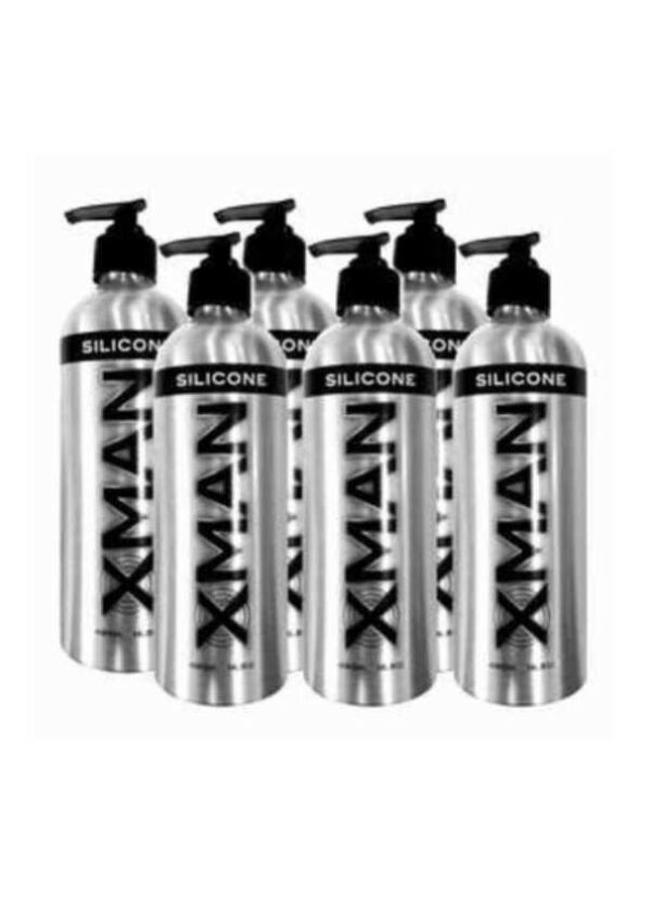 Xman-490-6.jpg xman silicone glijmiddel 490ml (6 aluminium flessen)