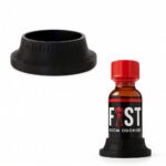 no flip holder 25ml round uk bottle black
