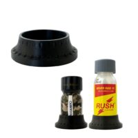 no flip holder 10/24/30ml aluminium round bottle black
