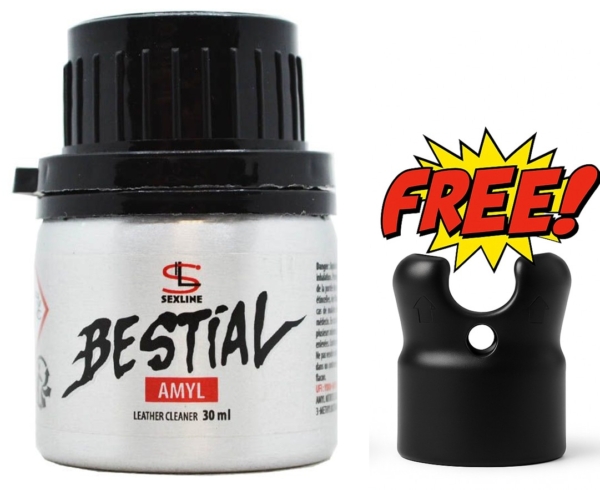 6154406473464 bestial poppers 30ml with sniffer
