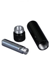 inhaler for poppers aluminium black with cord
