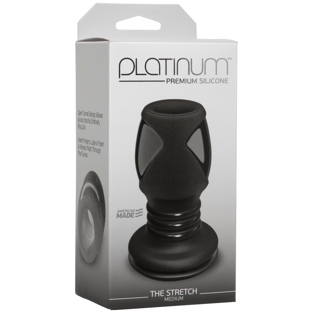 Platinum Premium Silicone  - De Stretch - Open-Tunnel Butt Plug - Medium