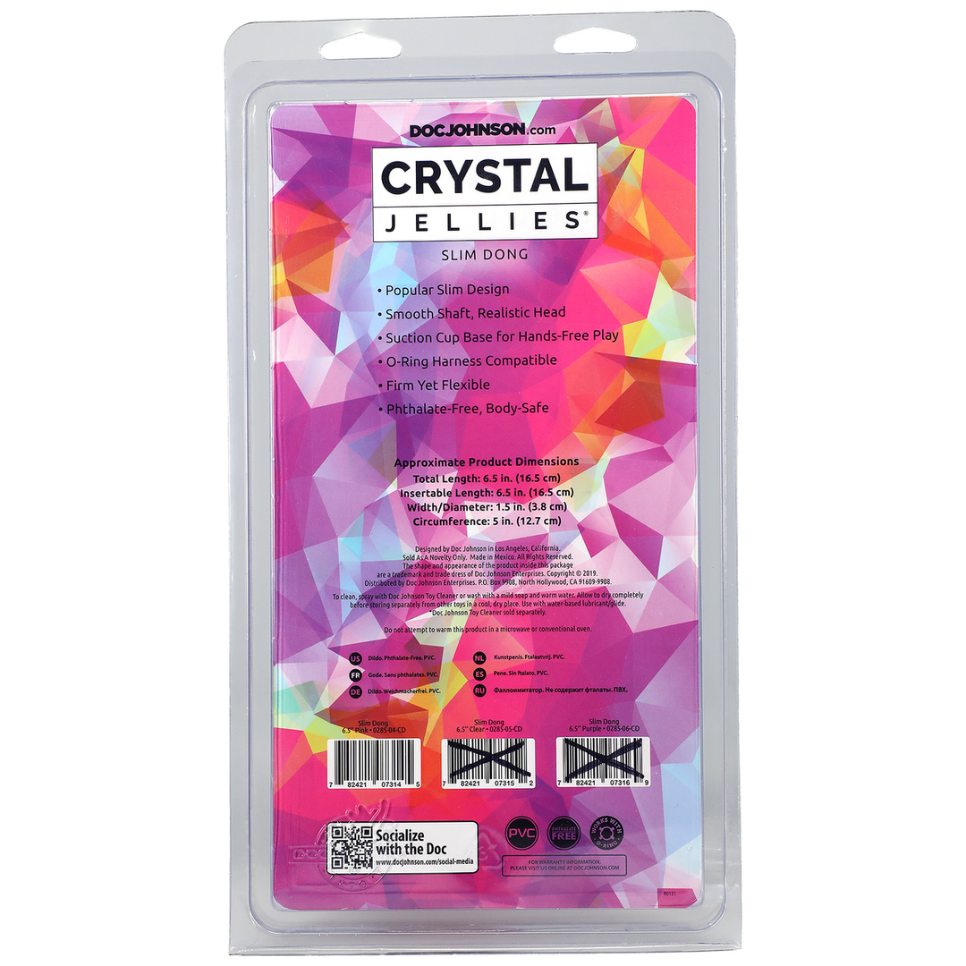 Crystal Jellies  - Slim Dong - Smalle Dildo - 6 / 15 cm