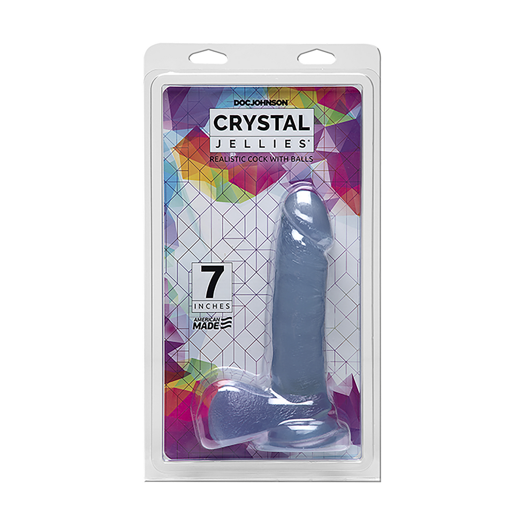 Crystal Jellies  - Realistische Cock met Ballen - 7 / 18 cm