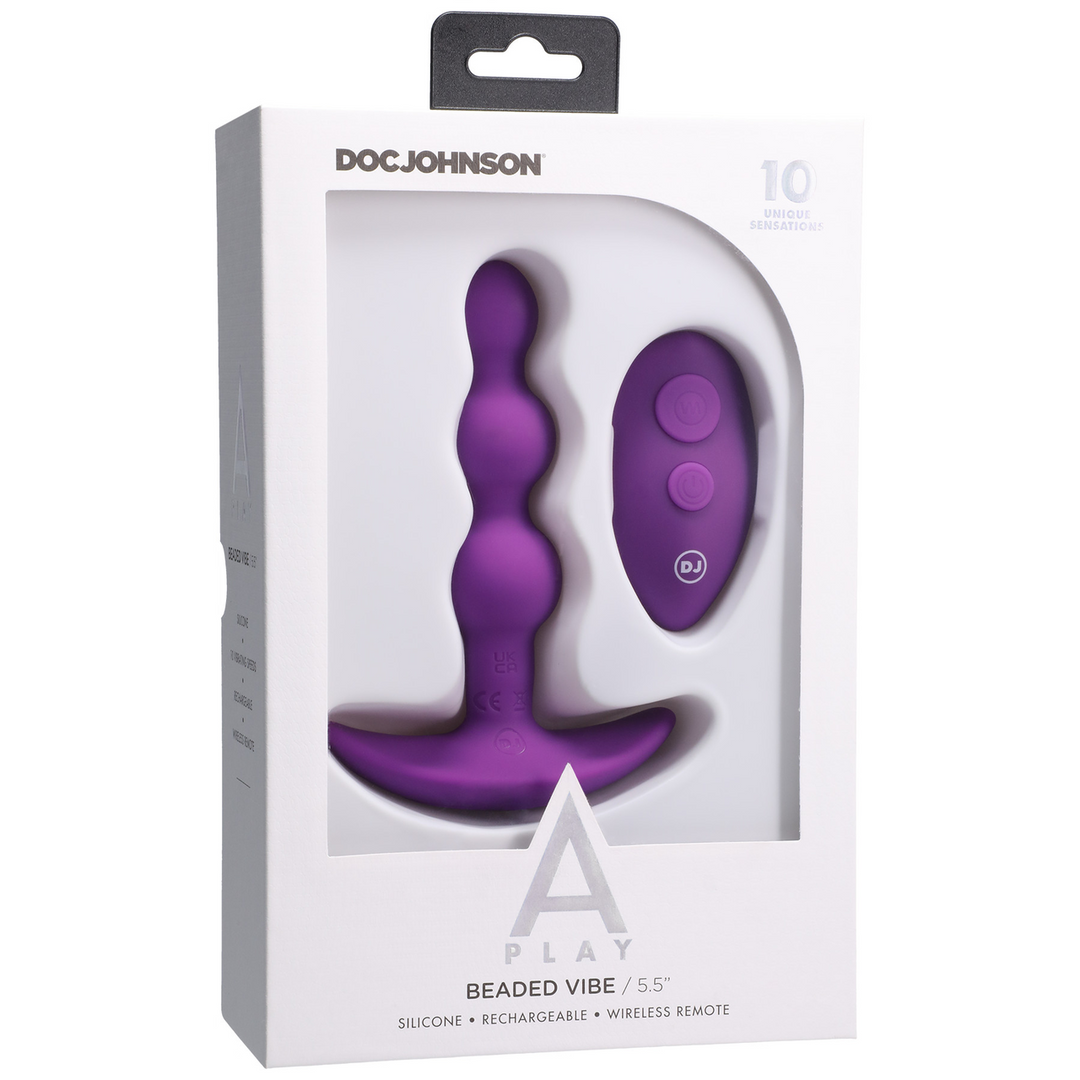 A-Play  - Beaded Vibe - Siliconen Anale Plug met Afstandsbediening