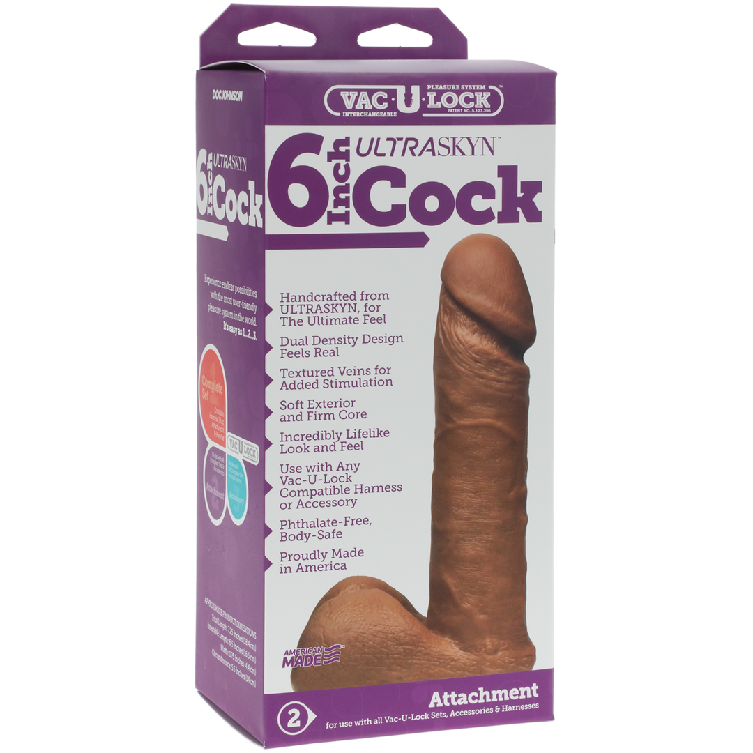 Vac-U-Lock  - UR3 Cock - 6 / 16 cm - Bruin