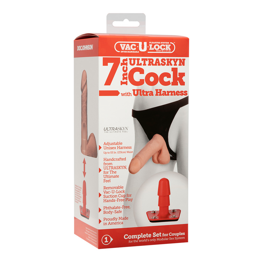 Vac-U-Lock  - ULTRASKYN Harness en Dildo - 7 / 18 cm
