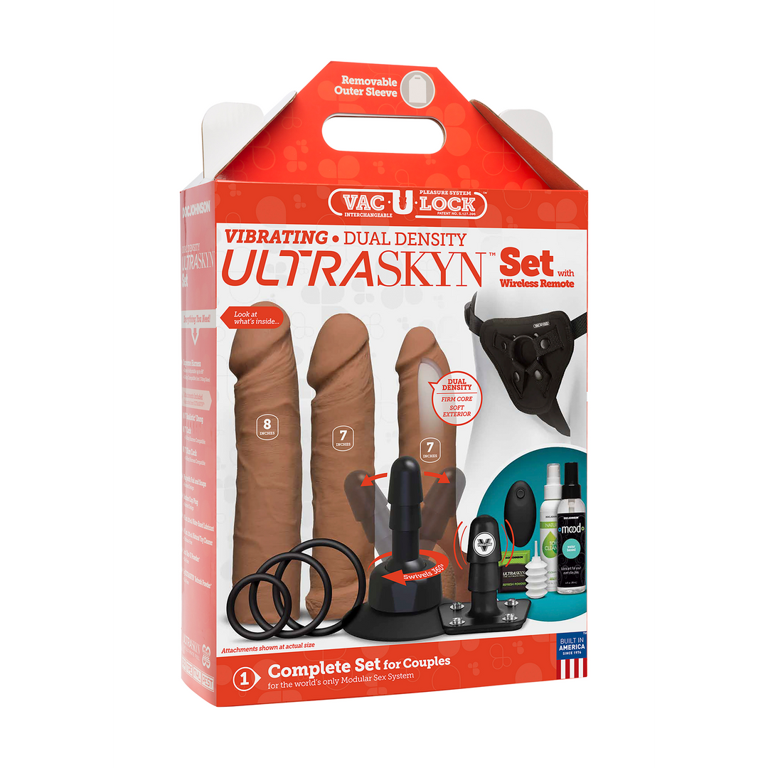 Vac-U-Lock  - Vibrerende Dual Density ULTRASKYN Toys Set + Afstandsbediening