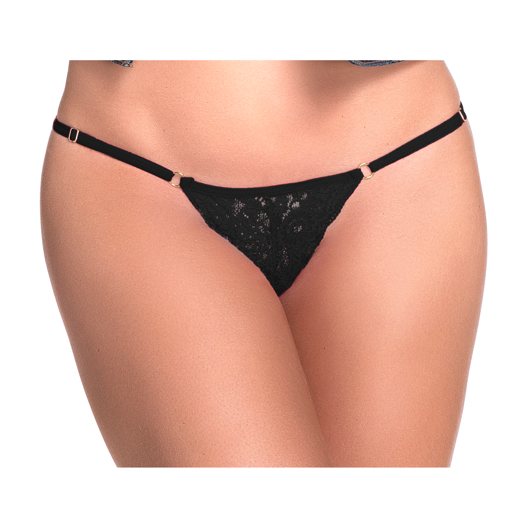 Kant Sleutelgat Slip - M/L - Zwart