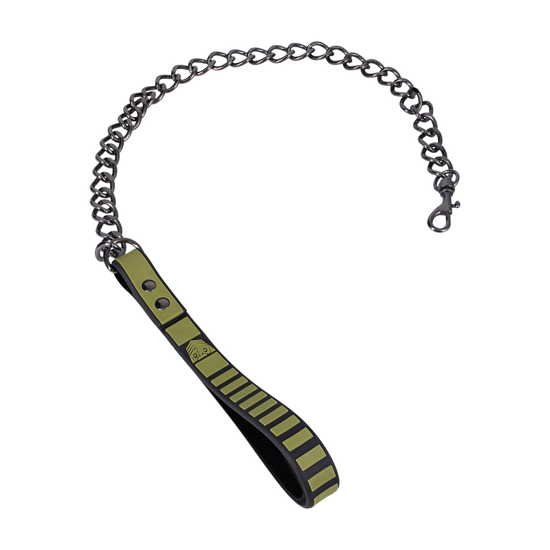 Fort Troff  - Tactische Halsband en Leash - Zwart/Groen