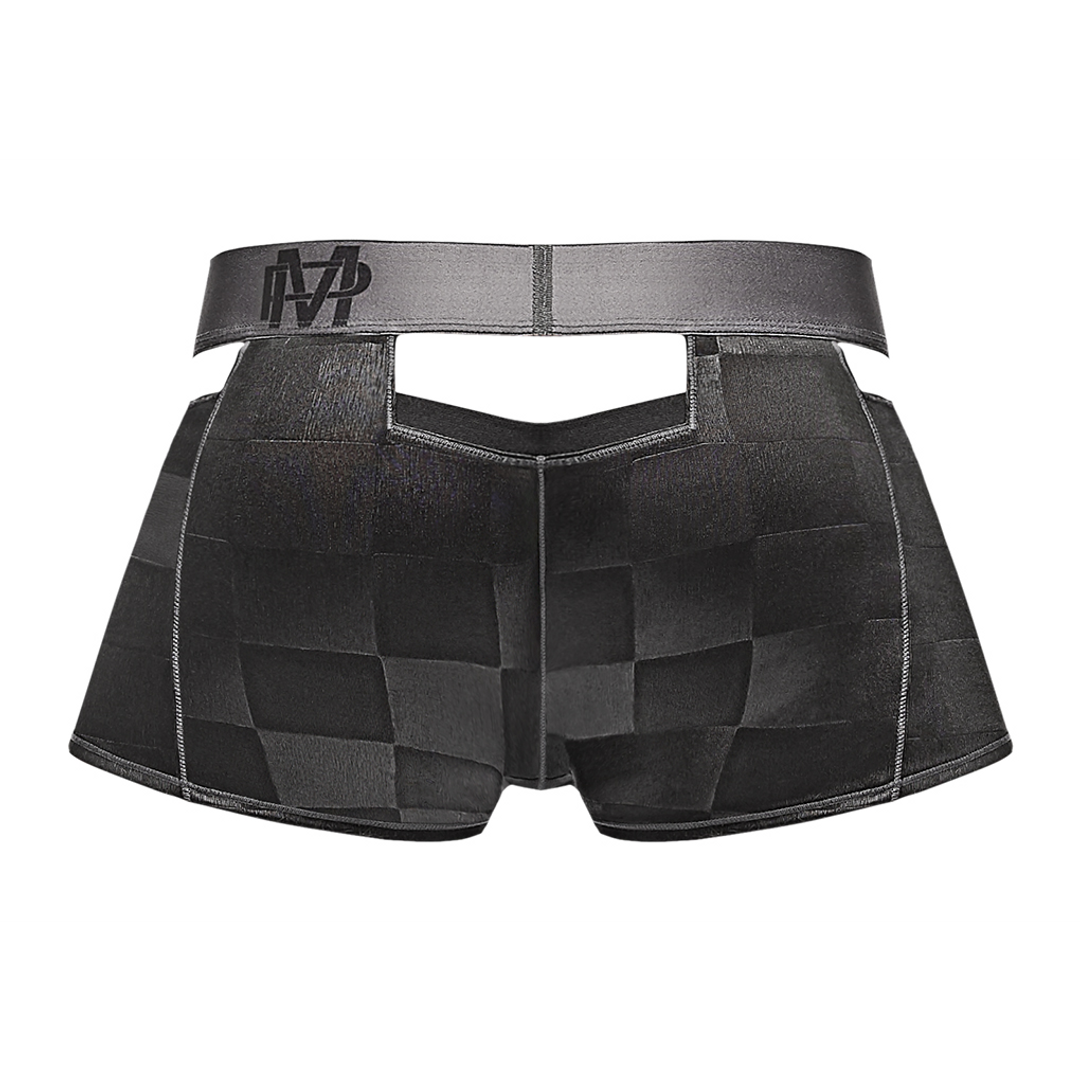 Checked Mate - Cutout Shorts - XL - Zwart