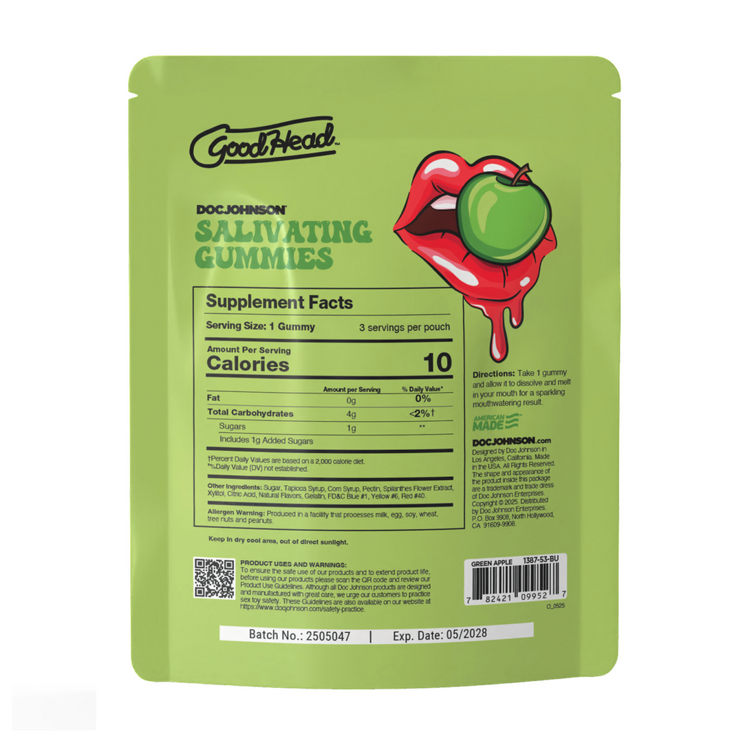 Goodhead  - Speekselopwekkende Gummies - 24 stuks display - 12 gr - Groene Appel