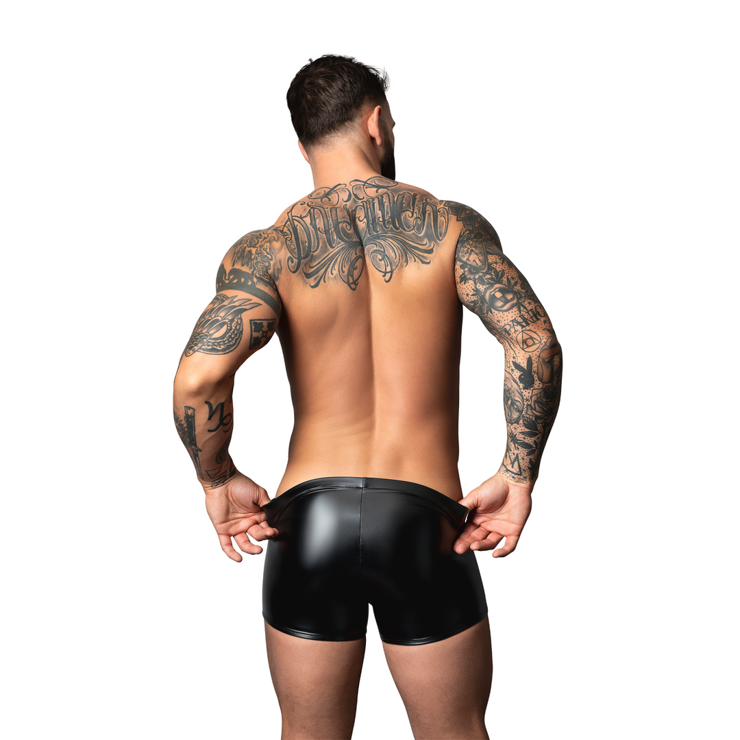 Liquid Onyx - Wetlook Pouch Short - L - Zwart