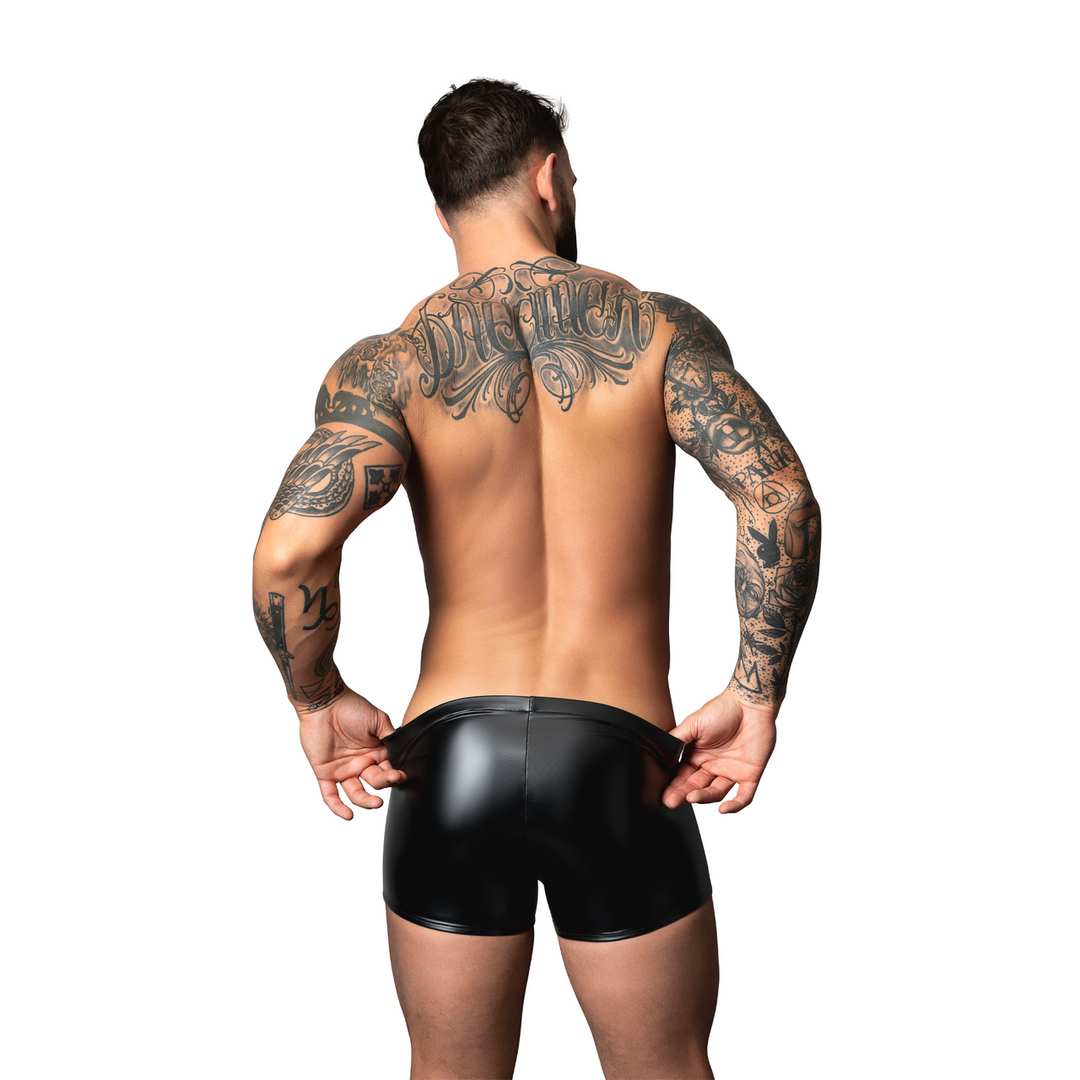 Liquid Onyx - Wetlook Pouch Short - M - Zwart
