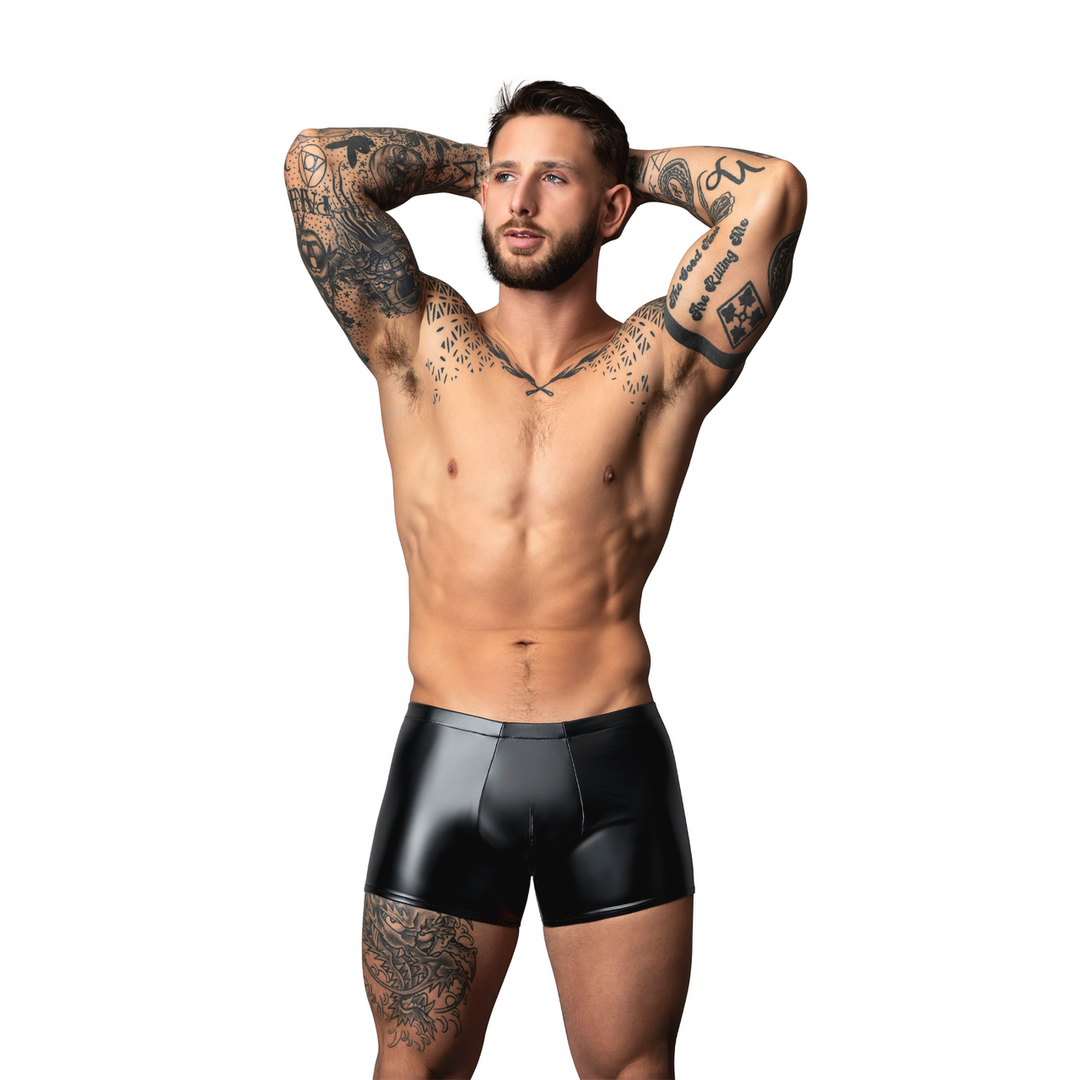Liquid Onyx - Wetlook Pouch Short - S - Zwart