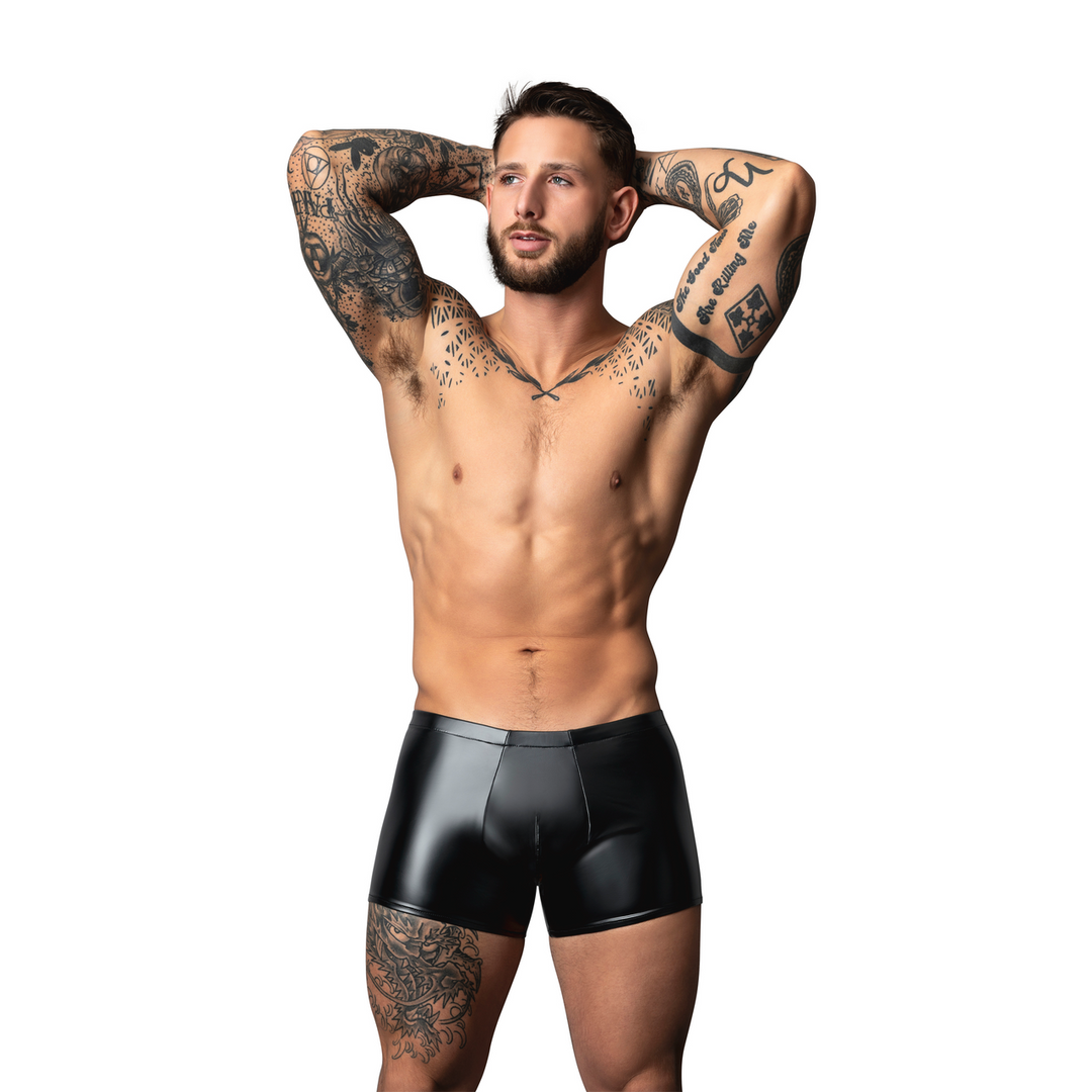 Liquid Onyx - Wetlook Pouch Short - XL - Zwart