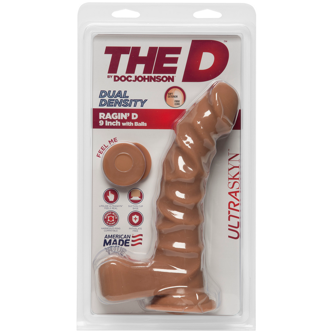 The D  - Ragin' D - Realistic ULTRASKYN Dildo met Ballen - 9 / 22 cm