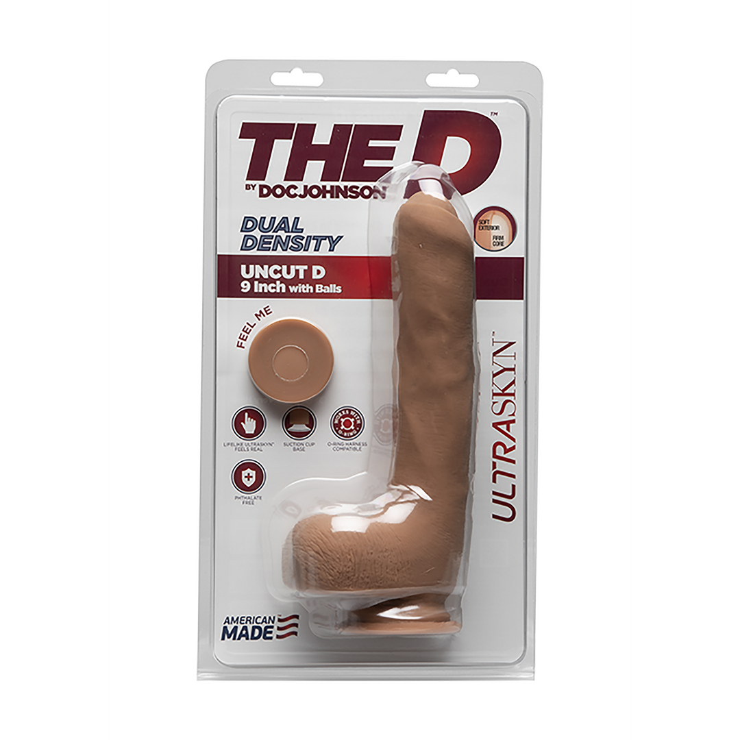 The D  - Uncut D - Realistic ULTRASKYN Dildo met Ballen - 9 / 22 cm