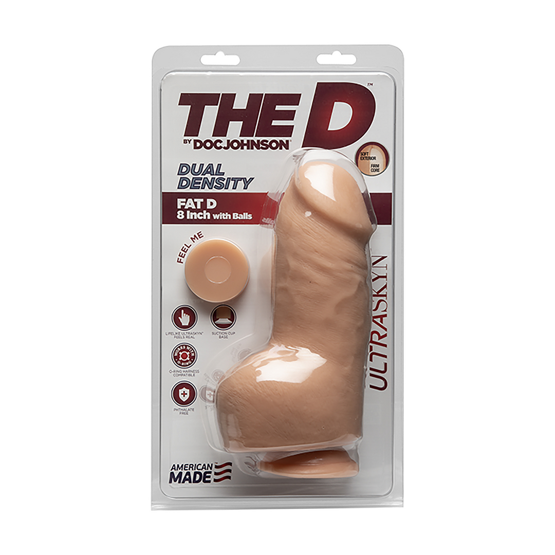 The D  - Fat D - Realistic ULTRASKYN Dildo met Ballen - 8 / 20 cm