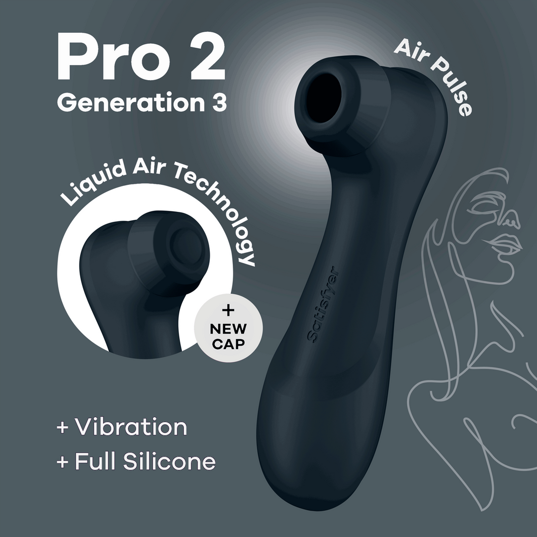 Satisfyer - Pro 2 Generatie 3 - Double Air Pulse Vibrator - Liquid Air - Zwart