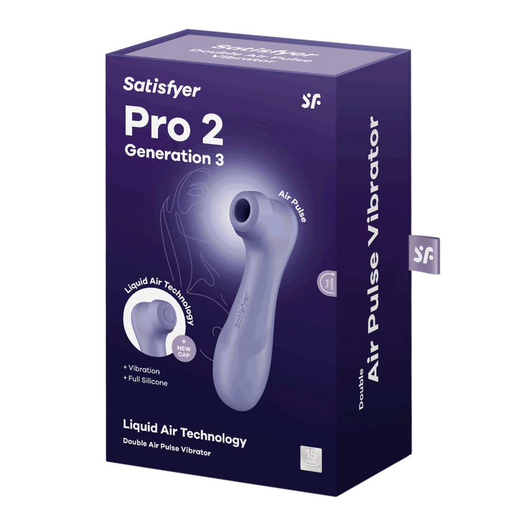 Satisfyer - Pro 2 Generatie 3 - Double Air Pulse Vibrator - Liquid Air - Lila