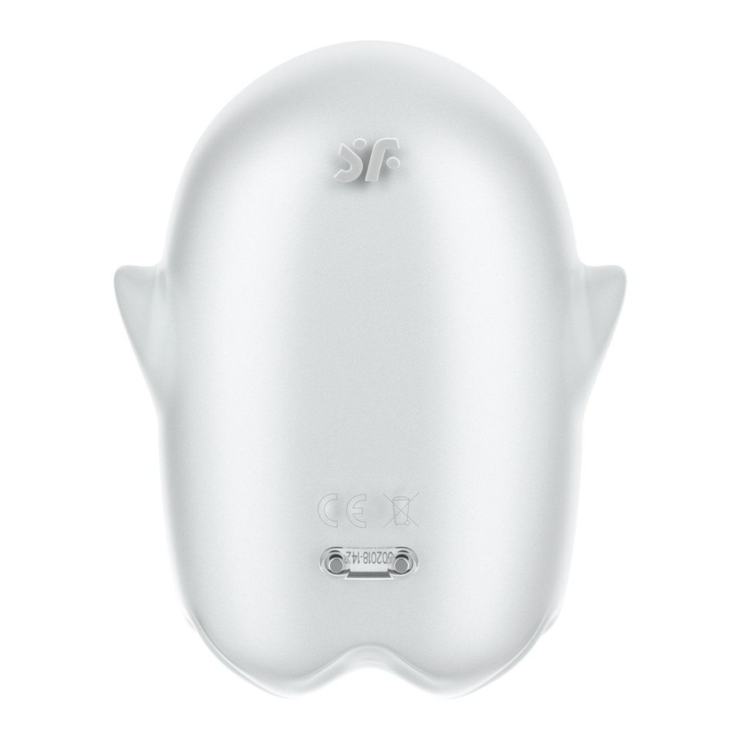 Satisfyer - Glowing Ghost - Glow in the Dark - Dubbele Air Pulse Vibrator - Wit