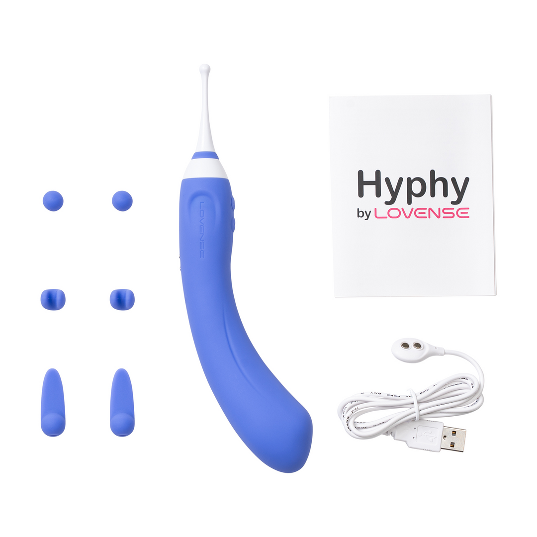 Hyphy - Afstandsbediening Dubbelzijdige Vibrator met Accessoires - Paars