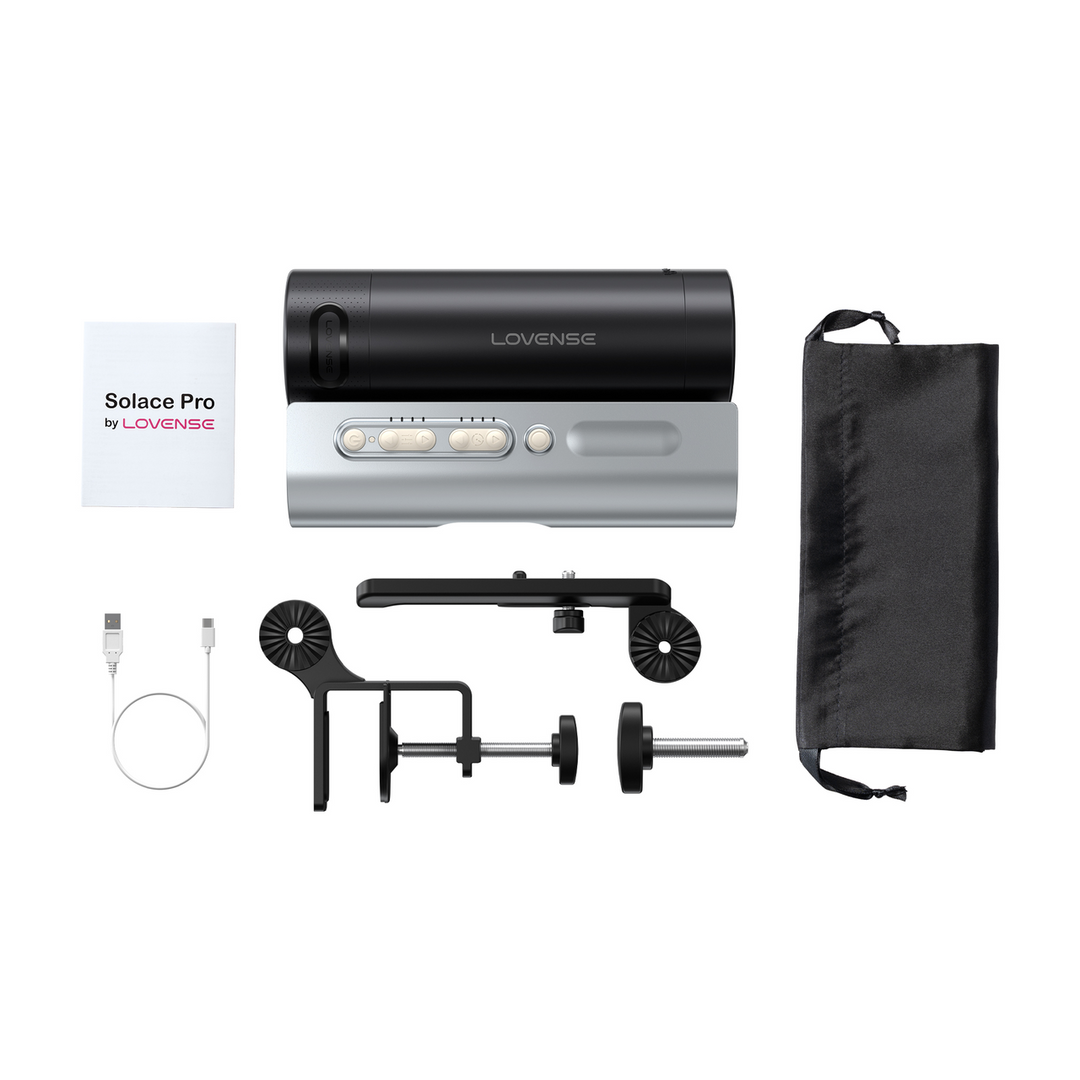 Solace Pro - App-gestuurde Automatische Mannelijke Stroker - Zwart