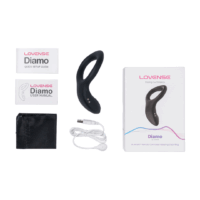 Diamo - App-gestuurde Vibrerende Cockring - Zwart