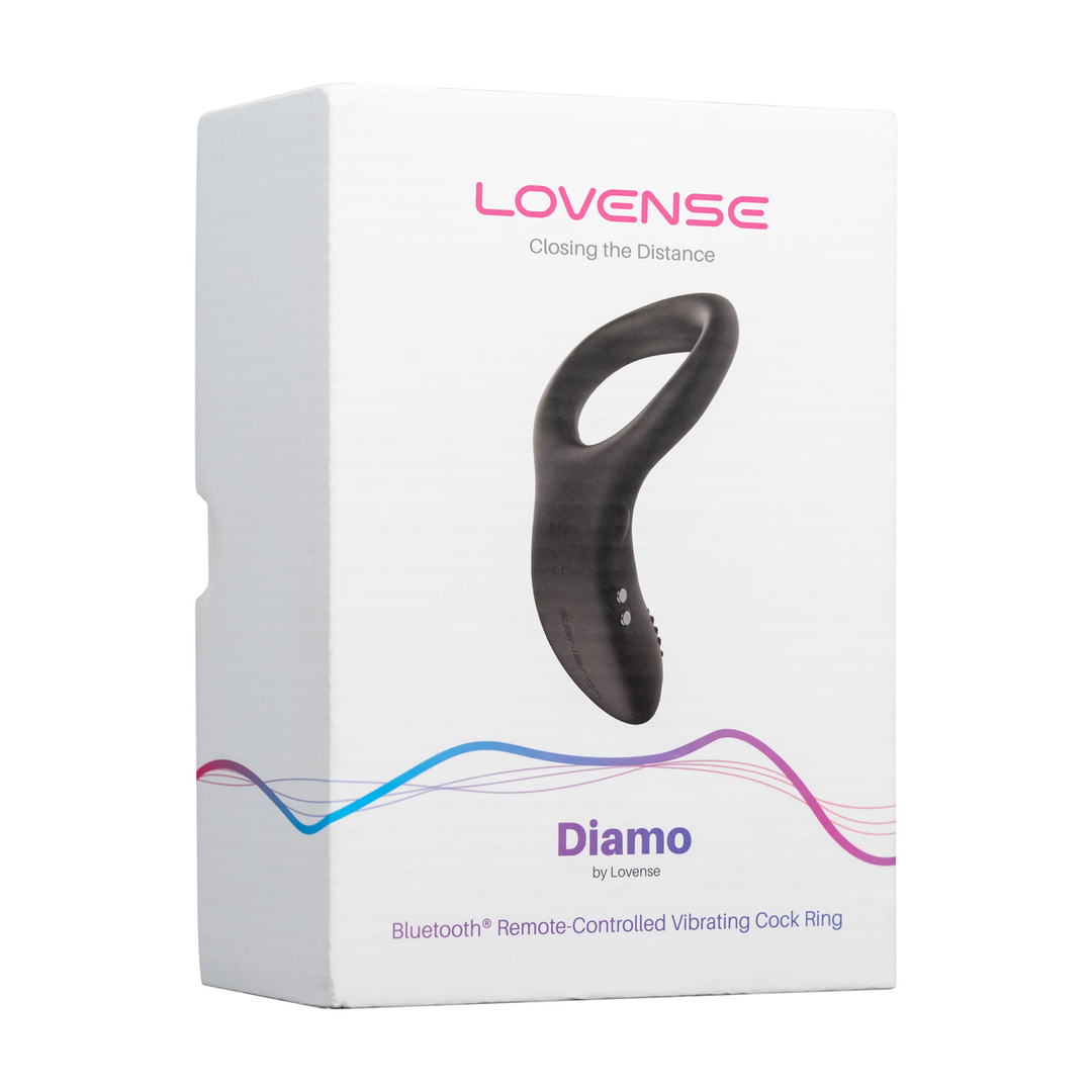 Diamo - App-gestuurde Vibrerende Cockring - Zwart