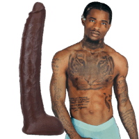 Damion Dayski - Realistic ULTRASKYN Dildo - 12 / 30 cm - Chocolate