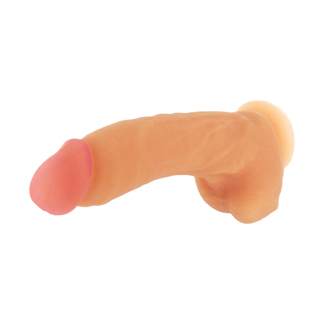 SexFlesh - Girthy George Dildo met Zuignap - 9 inch - Vleeskleur