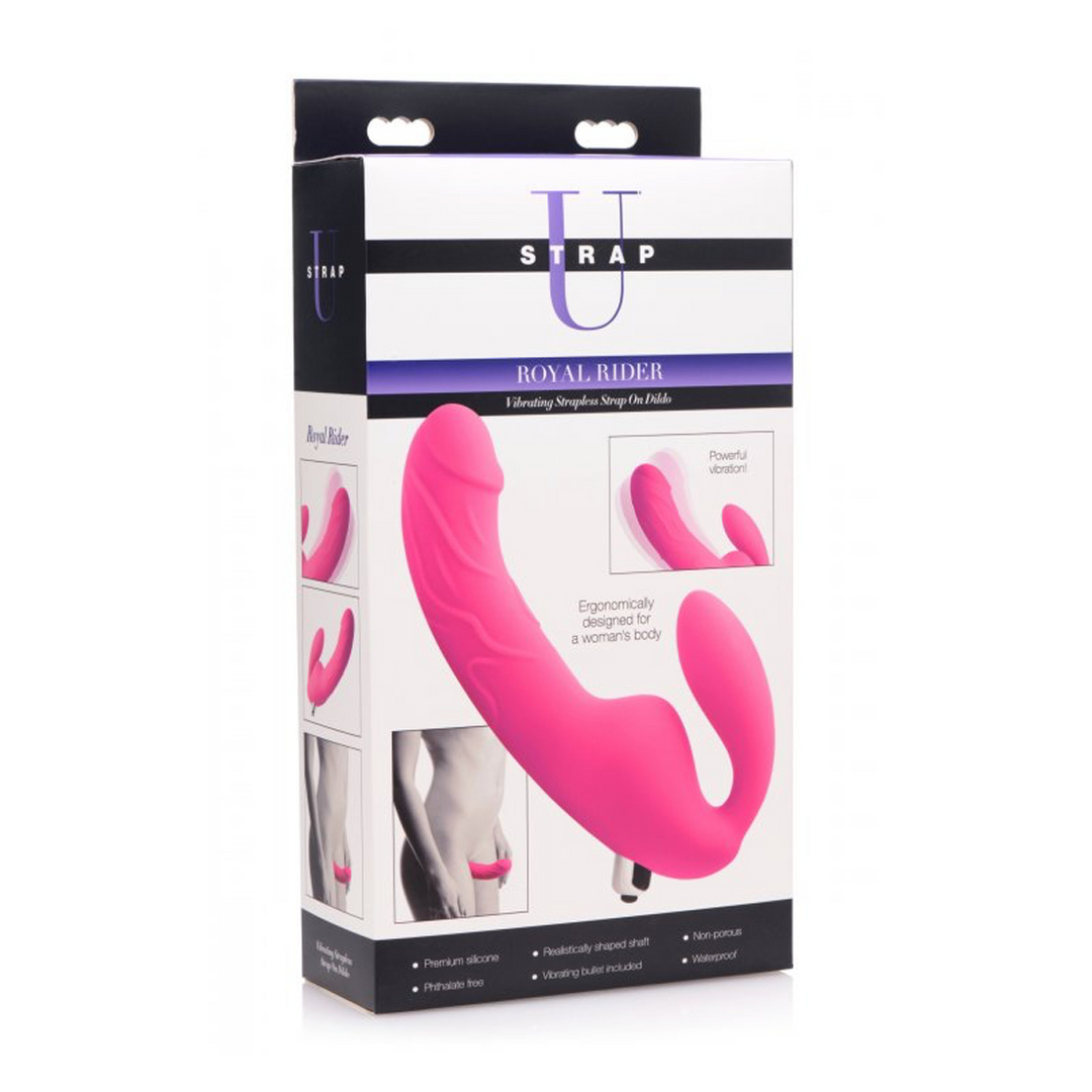 Strap U - Royal Rider - Vibrerende Silicone Strapless Strap-On
