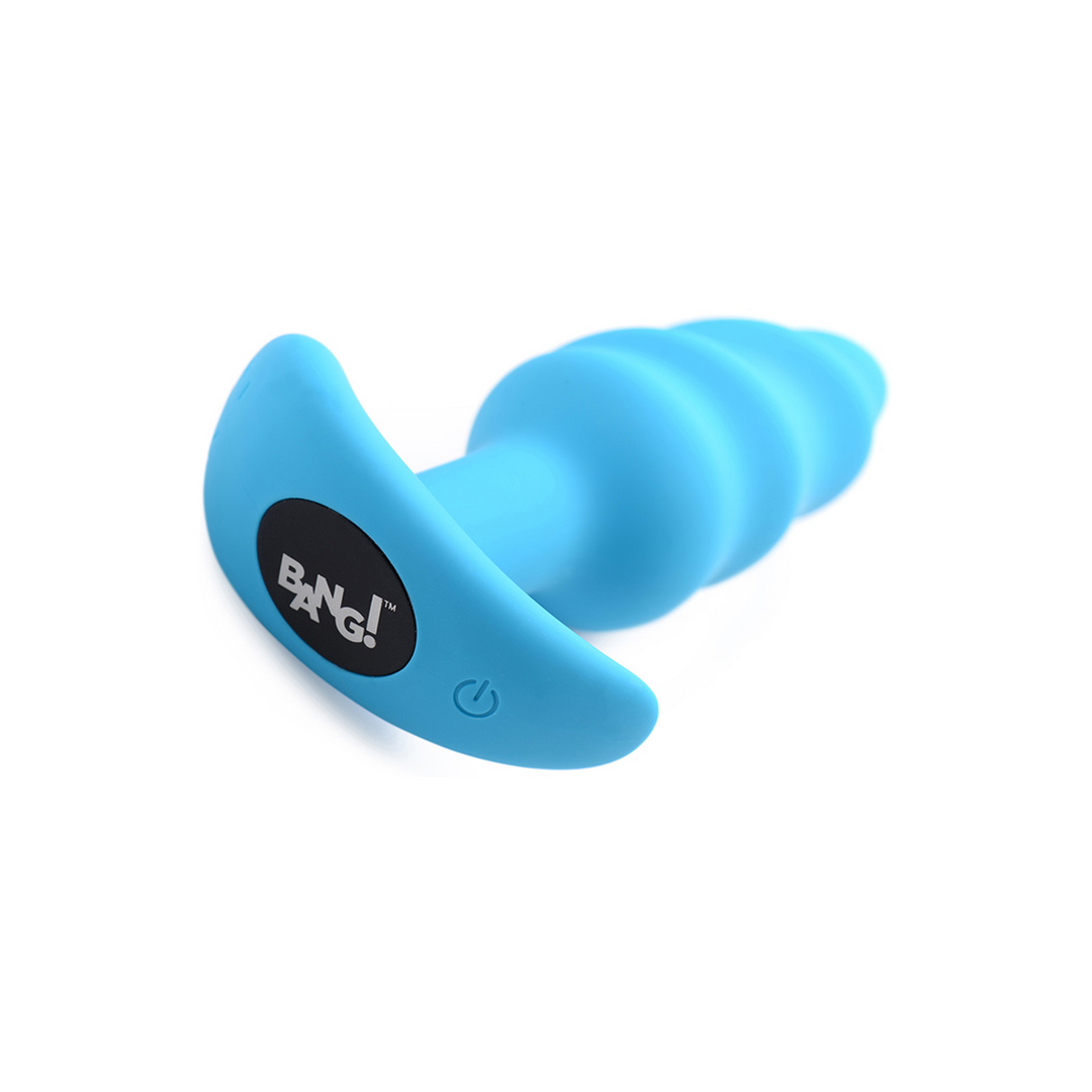 Bang! - Vibrerende Silicone Swirl Butt Plug met Afstandsbediening